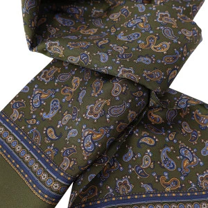 City Sport Zijde Shawl | Olijf Raf Paisley Print