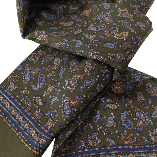 City Sport Zijde Shawl | Olijf Raf Paisley Print | www.pietkoopmans.nl