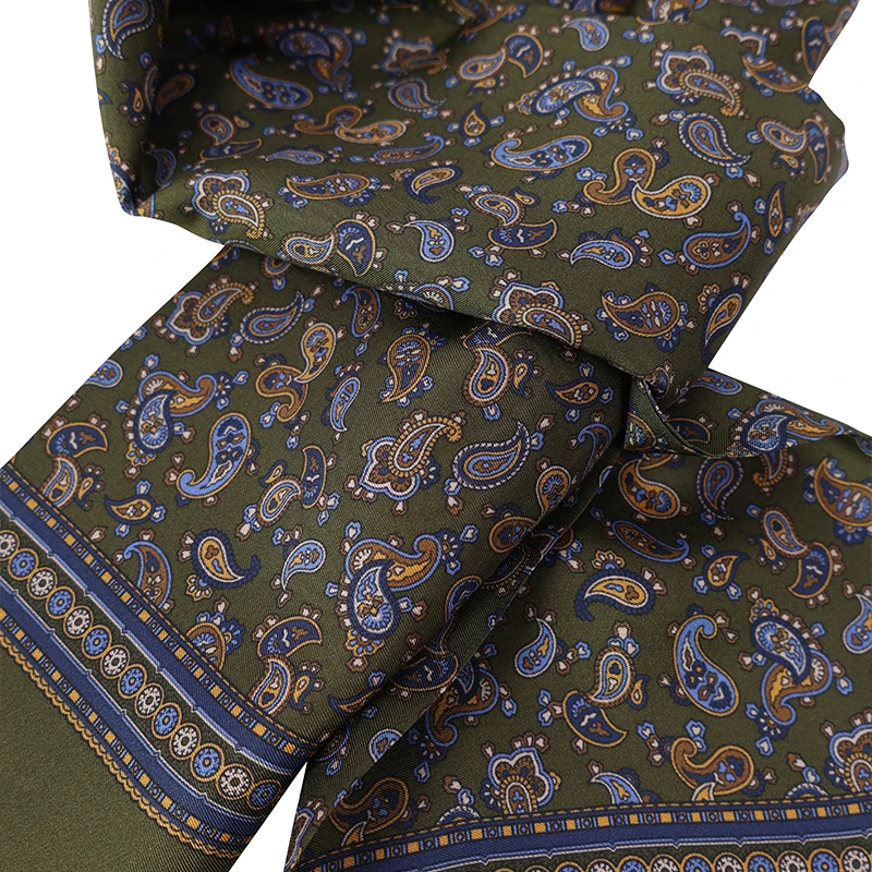 City Sport Zijde Shawl | Olijf Raf Paisley Print | www.pietkoopmans.nl