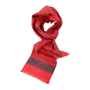 City Sport Zijde Shawl | Rood Print