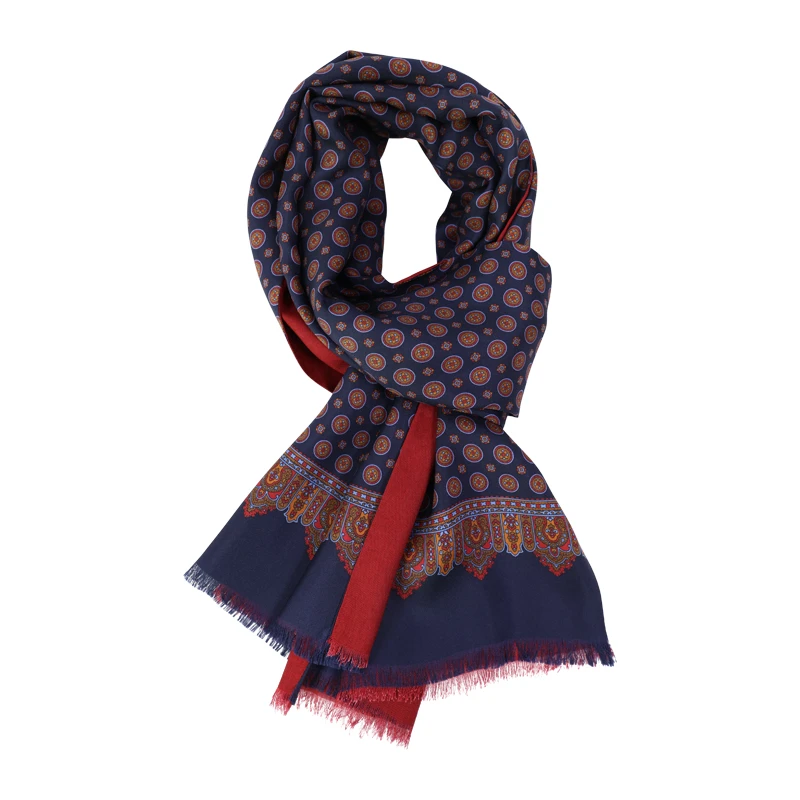 City Sport Zijde Modaal Shawl | Marine Bordo Print | www.pietkoopmans.nl
