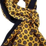 City Sport Zijde Modaal Shawl | Zwart Geel Print | www.pietkoopmans.nl