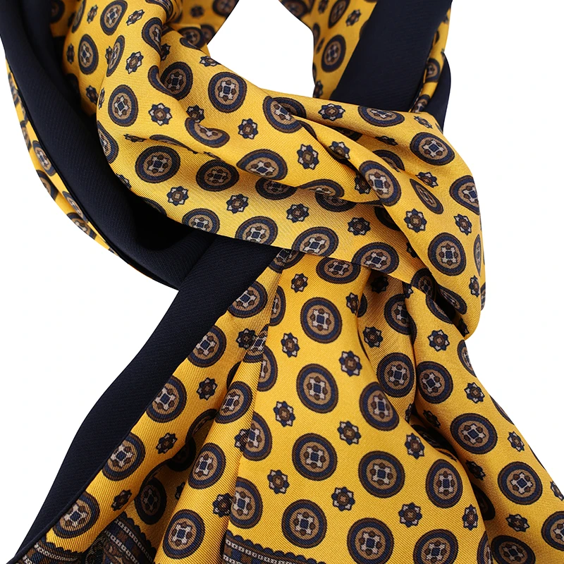 City Sport Zijde Modaal Shawl | Zwart Geel Print | www.pietkoopmans.nl