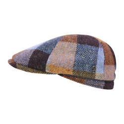 City Sport winter Flat Cap | Lichtblauw Geblokt