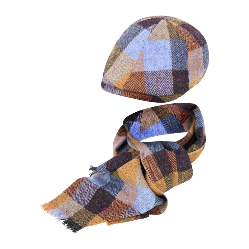 City Sport Tweed Shawl | Lichtblauw Geruit | www.pietkoopmans.nl