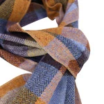 City Sport Tweed Shawl | Lichtblauw Geruit | www.pietkoopmans.nl