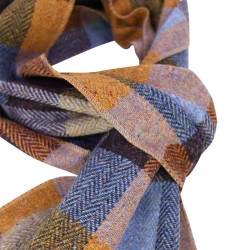 City Sport Tweed Shawl | Lichtblauw Geruit