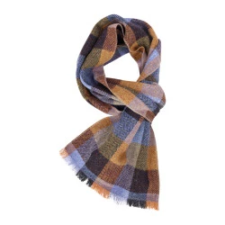 City Sport Tweed Shawl | Lichtblauw Geruit