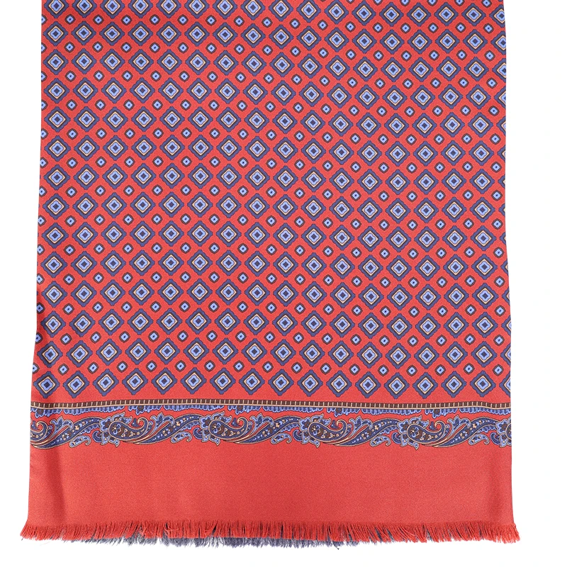 City Sport Zijde Modaal Shawl | Rood Blauw Medallions | www.pietkoopmans.nl