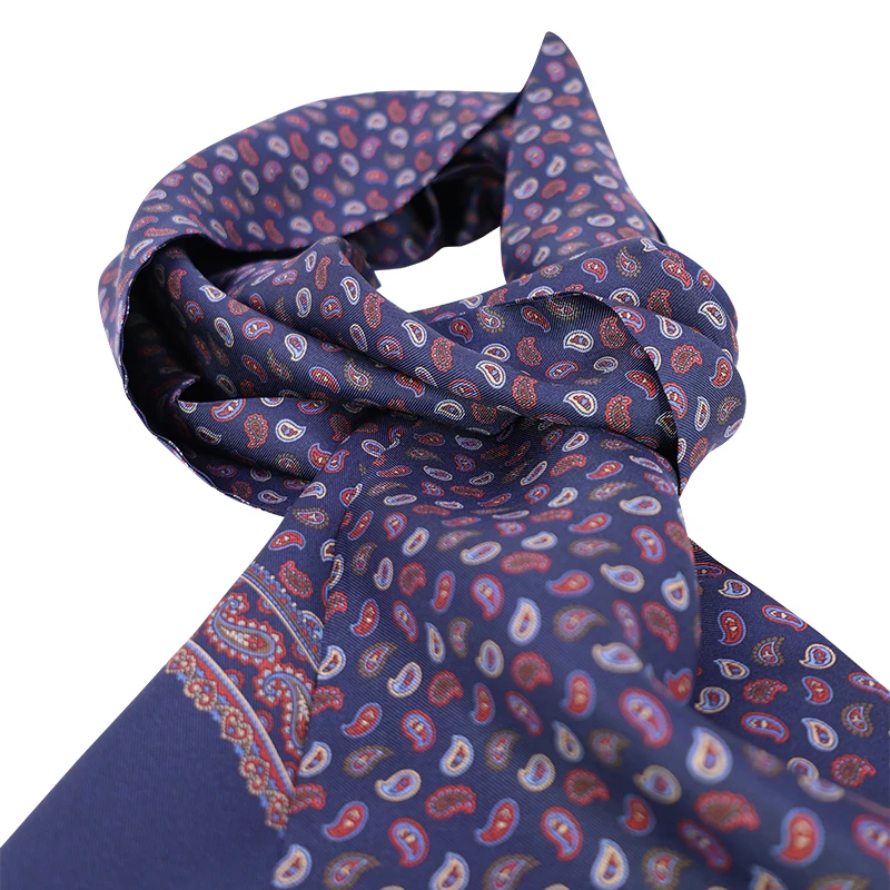 City Sport Zijde Shawl | Navy Paisley | www.pietkoopmans.nl