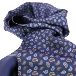 City Sport Zijde Shawl | Olijf Navy Paisley