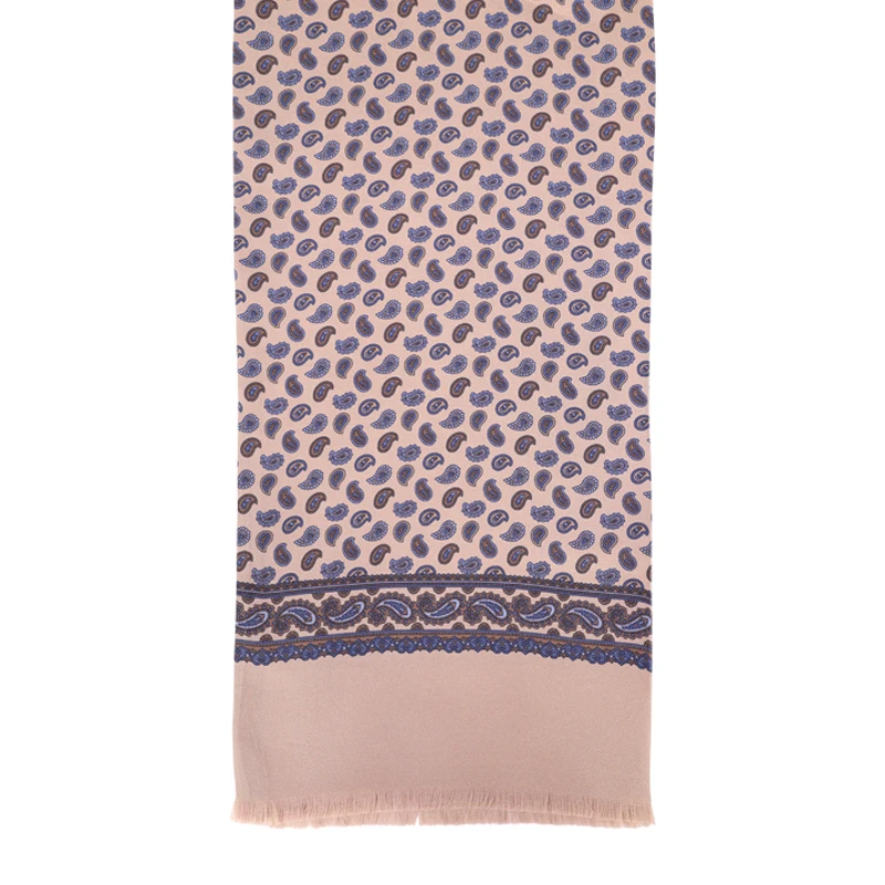 City Sport Zijde Shawl | Beige Paisley | www.pietkoopmans.nl