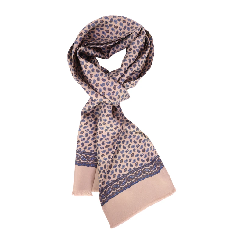 City Sport Zijde Shawl | Beige Paisley | www.pietkoopmans.nl