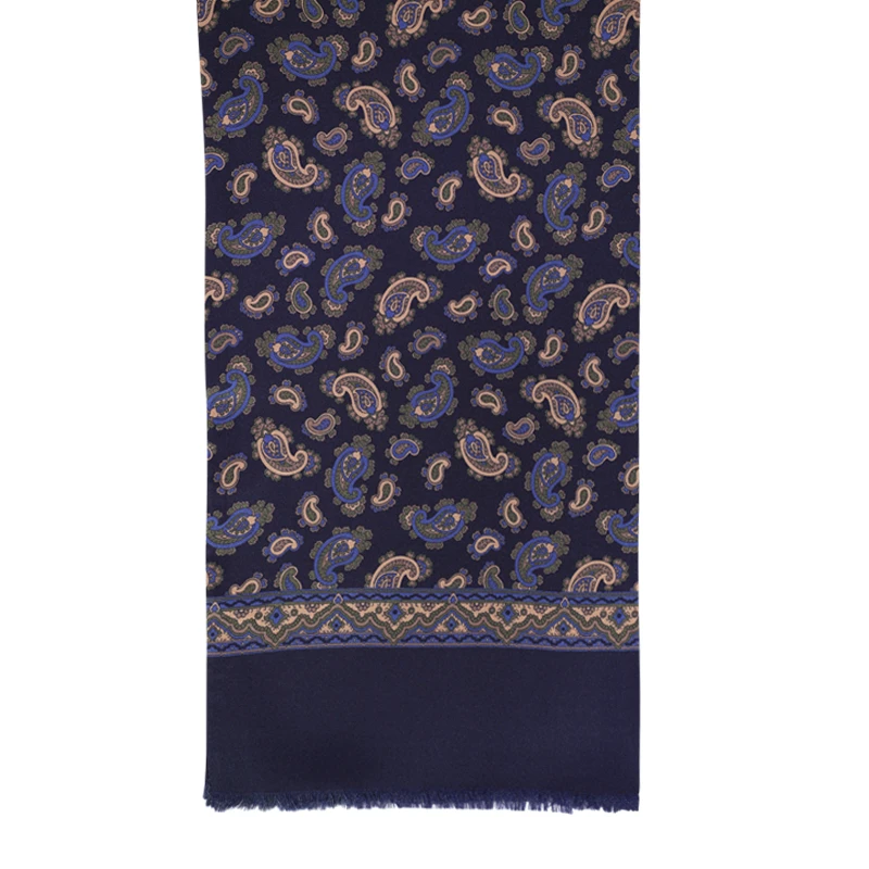 City Sport Zijde Shawl | Indigo Paisley | www.pietkoopmans.nl