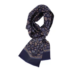 City Sport Zijde Shawl | Indigo Paisley
