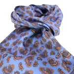 City Sport Zijde Shawl | Lichtblauw Paisley | www.pietkoopmans.nl