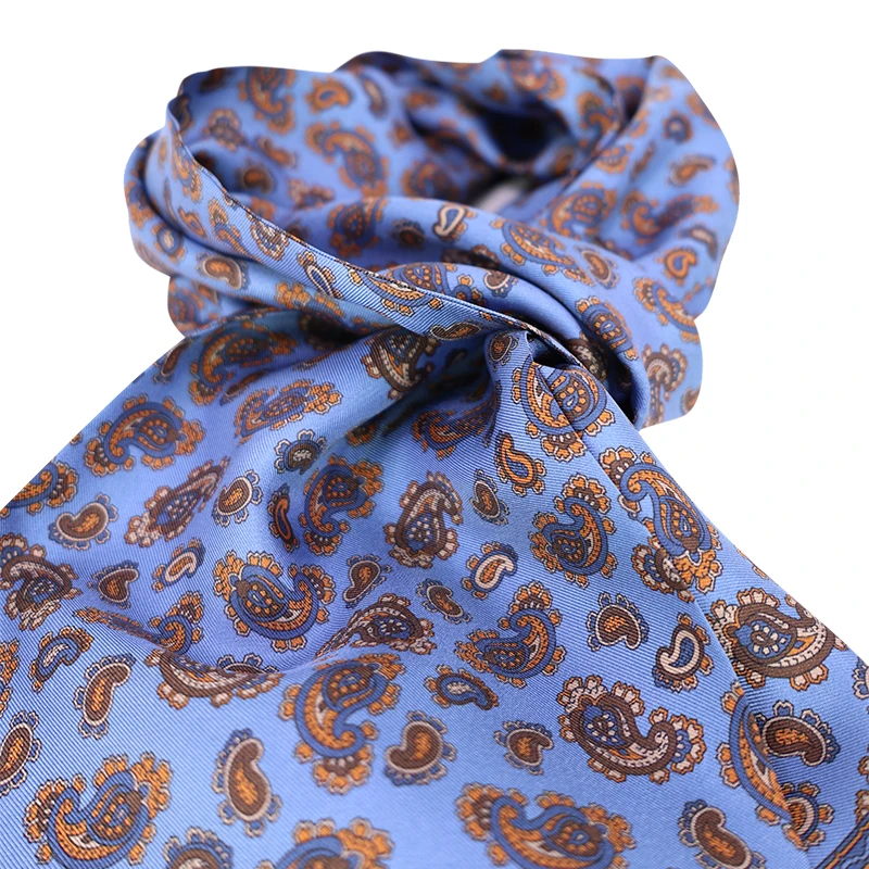 City Sport Zijde Shawl | Lichtblauw Paisley | www.pietkoopmans.nl