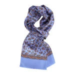 City Sport Zijde Shawl | Lichtblauw Paisley | www.pietkoopmans.nl