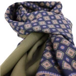 City Sport Zijde Modaal Shawl | Blauw Groene Medallions | www.pietkoopmans.nl