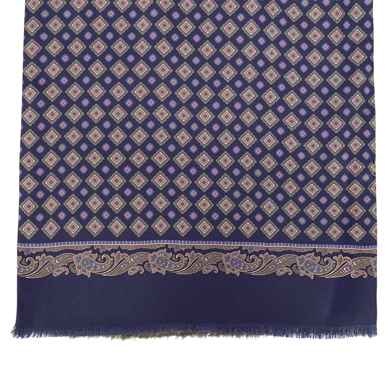 City Sport Zijde Modaal Shawl | Blauw Groene Medallions | www.pietkoopmans.nl
