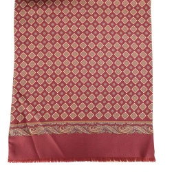 City Sport Zijde Modaal Shawl | Bordeaux Camel Medallions