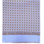 City Sport Zijde Modaal Shawl | Blauw Bruine Medallions | www.pietkoopmans.nl