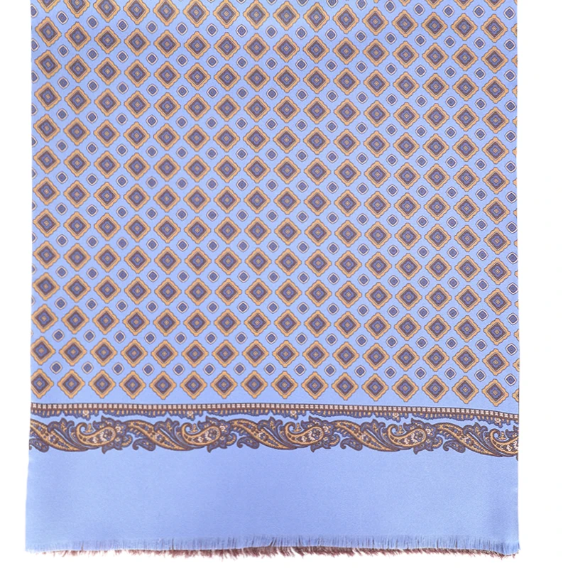 City Sport Zijde Modaal Shawl | Blauw Bruine Medallions | www.pietkoopmans.nl