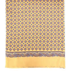 City Sport Zijde Modaal Shawl | Geel Bruin Medallions
