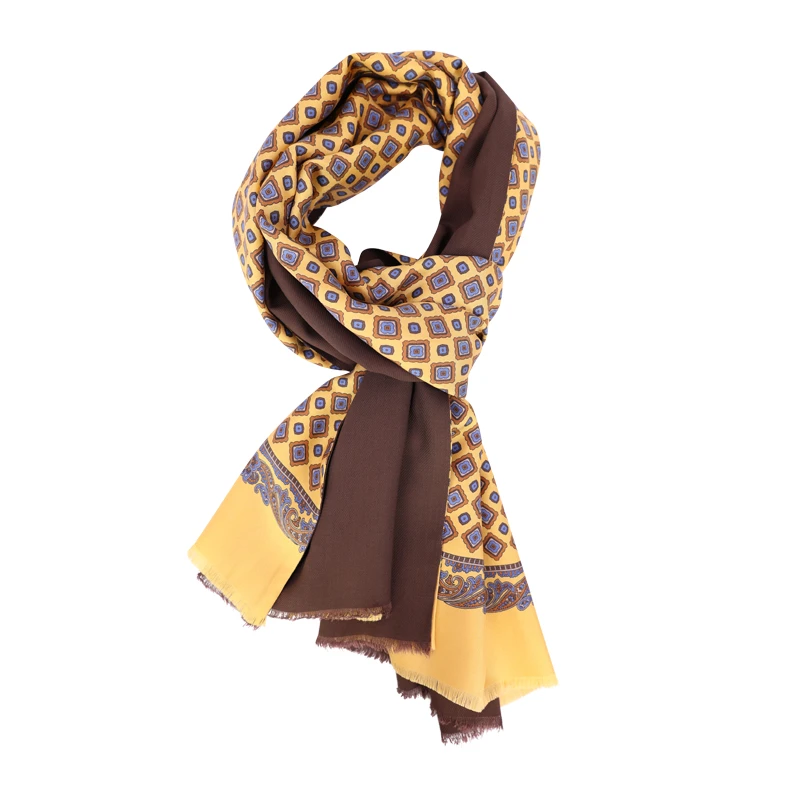 City Sport Zijde Modaal Shawl | Geel Bruin Medallions | www.pietkoopmans.nl