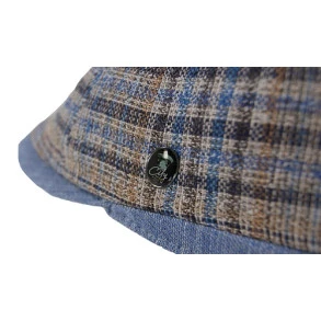 City Sport Zomer Flat Cap | Lichtblauw Geruit | www.pietkoopmans.nl