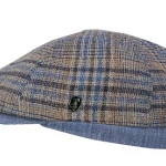 City Sport Zomer Flat Cap | Lichtblauw Geruit | www.pietkoopmans.nl