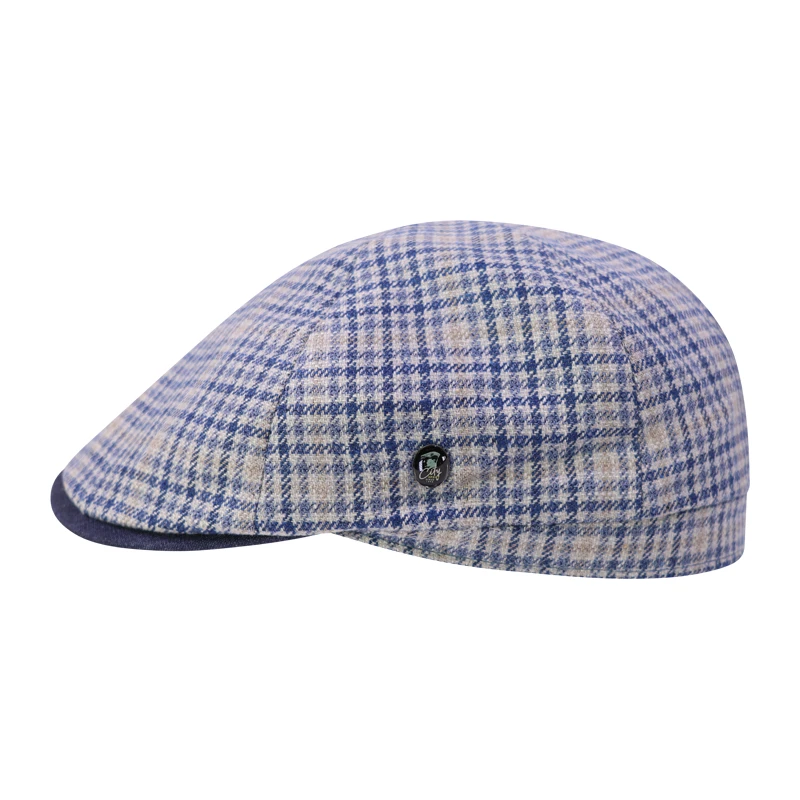 City Sport Zomer Flat Cap | Zijde Marine Geruit | www.pietkoopmans.nl
