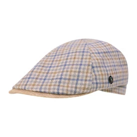 City Sport Zomer Flat Cap | Zijde Beige Geruit