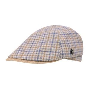 City Sport Zomer Flat Cap | Zijde Beige Geruit