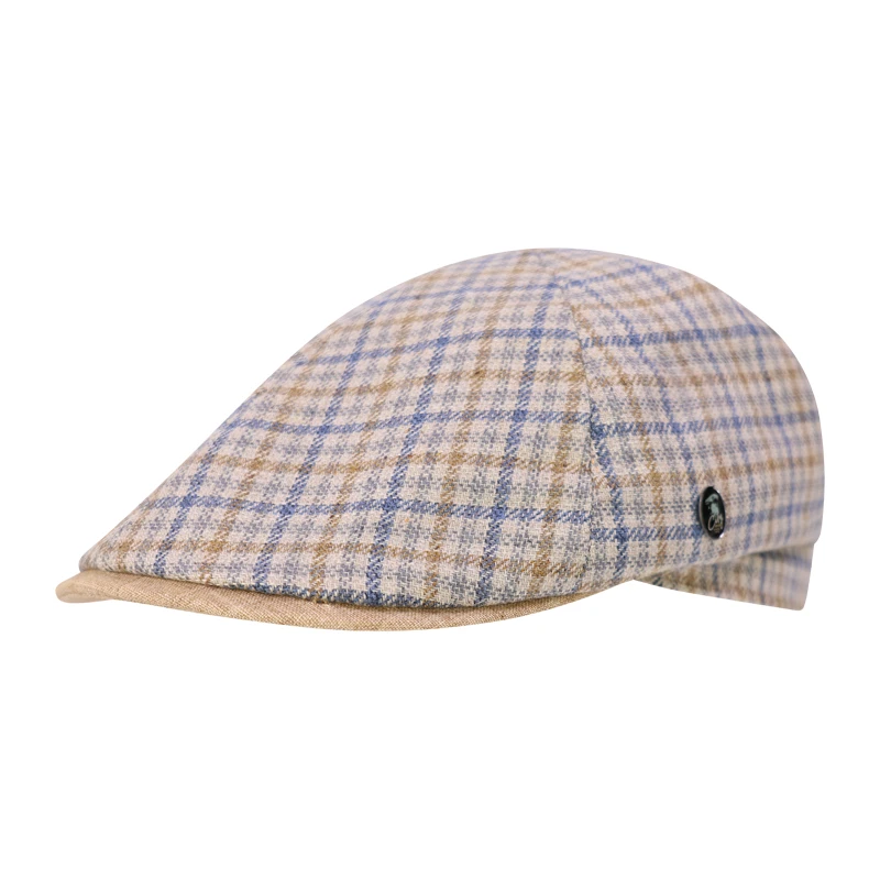 City Sport Zomer Flat Cap | Zijde Marine Geruit | www.pietkoopmans.nl