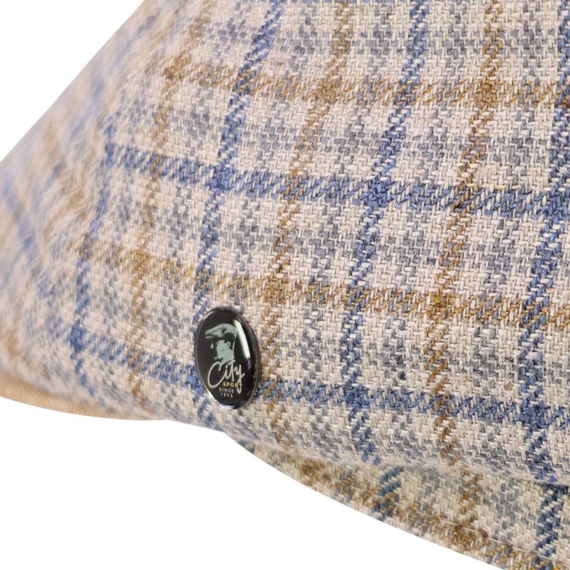 City Sport Zomer Flat Cap | Zijde Marine Geruit | www.pietkoopmans.nl