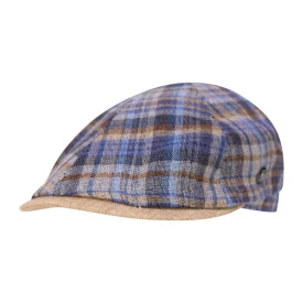 City Sport Zomer Flat Cap | Blauw Bruin Geruit
