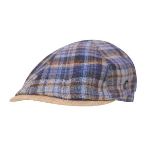 City Sport Zomer Flat Cap | Blauw Bruin Geruit