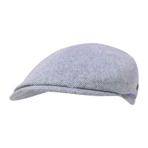 City Sport Summer Tweed Flat Cap | Lichtblauw Visgraat