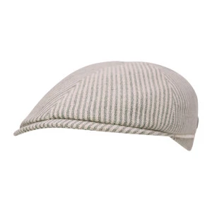 City Sport Zomer Flat Cap | Olijf Beige Gestreept