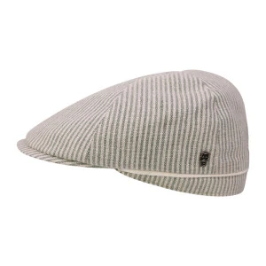 City Sport Zomer Flat Cap | Olijf Beige Gestreept