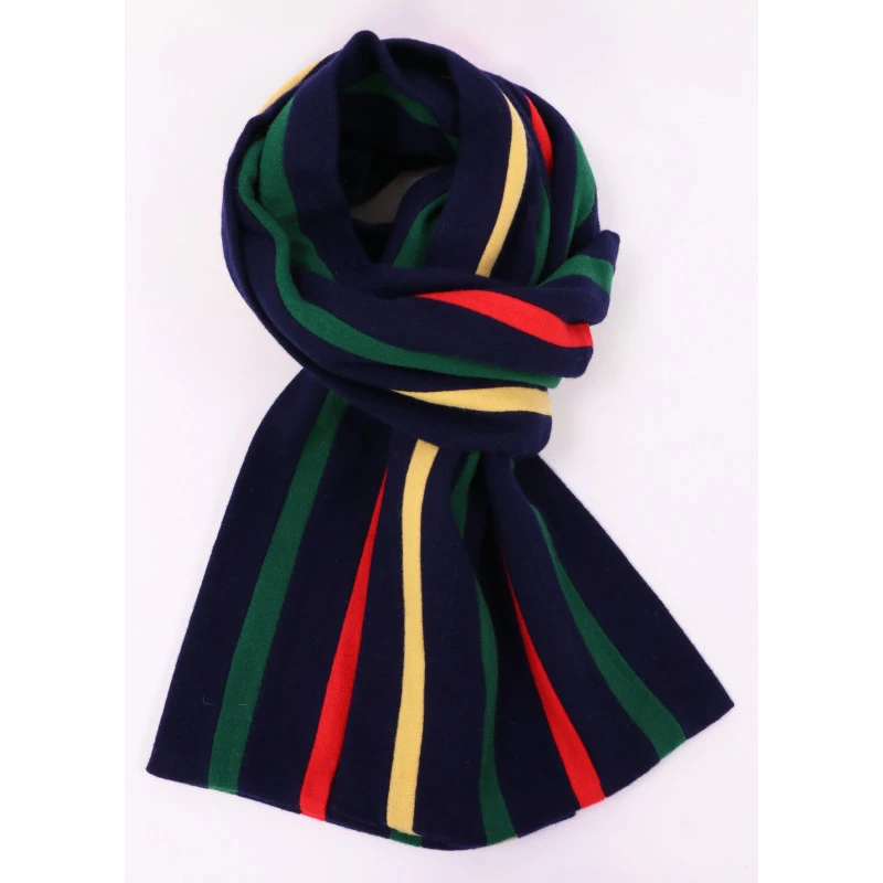 College Shawl Coventry | Groen Rood Geel Navy | www.pietkooopmans.nl