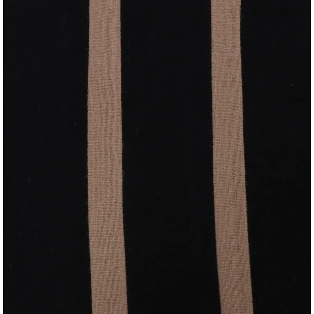 College Shawl Kensington | Taupe Zwart | www.pietkooopmans.nl