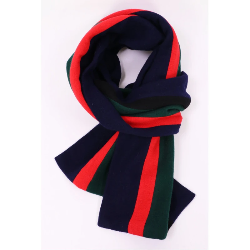 College Shawl Leeds | Groen Rood Navy | www.pietkooopmans.nl