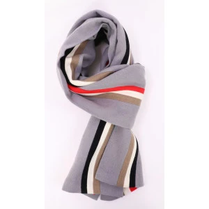 College Shawl Plymouth | Lichtgrijs Beige Zwart Rood