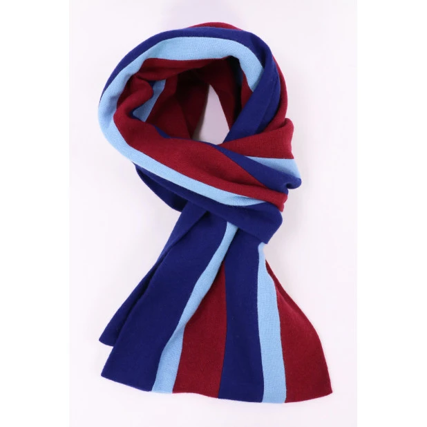 College Shawl Southwark | Bordeaux Kobalt | www.pietkooopmans.nl