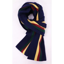 College Shawl Stockton | Groen Bordeaux Geel Navy