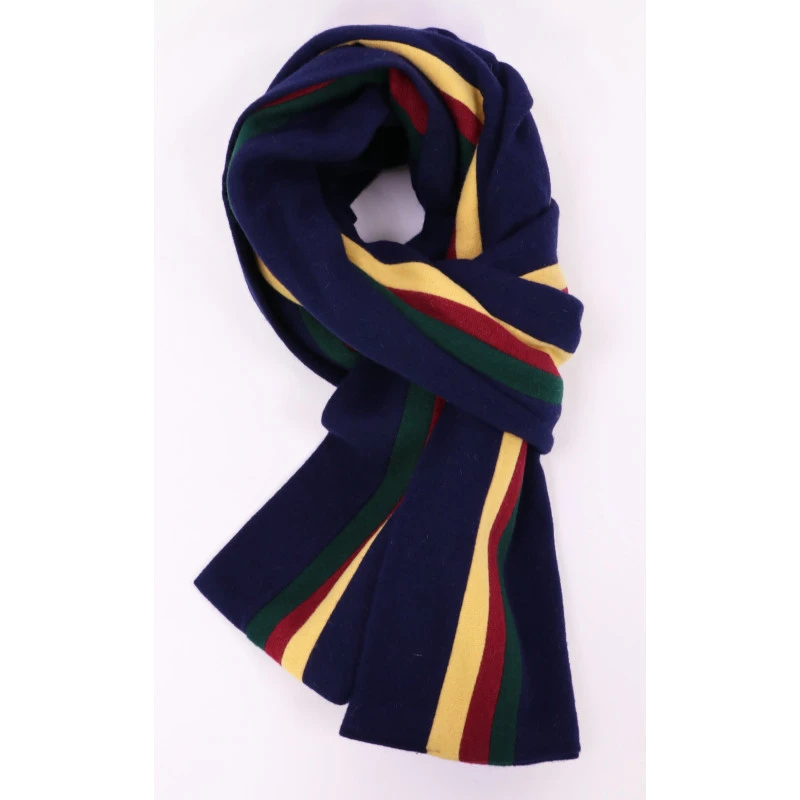 College Shawl Stockton | Groen Bordeaux Geel Navy | www.pietkooopmans.nl