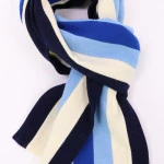 College Shawl York | Wit Navy Blauw | www.pietkooopmans.nl