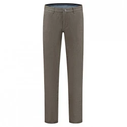 Com4 Winter Chino | Bruin Pied de Poule
